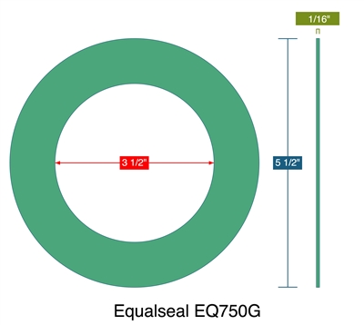 EQ 750G Custom Gasket - 1/16" Thick x 3-1/2" x 5-1/2"