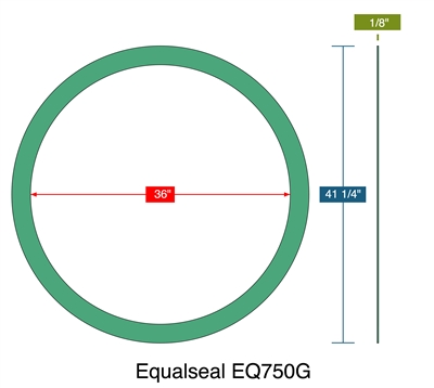 EQ 750G Custom Gasket - 1/8" Thick x 36" ID x 41.25" OD