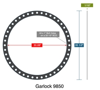 GarlockÂ® 9850 Custom Full Face Gasket - 1/16" Thick 30.68" ID x 35.5" OD