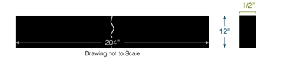 Neoprene - AASHTO M-251 GR 3  -  1/2" Thick - 12" x 204"