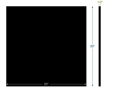 Neoprene - AASHTO M-251 GR3 60A -  1/2" Thick - 20" x 20"