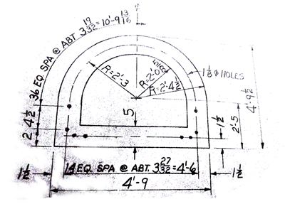 Garlock Blue-Gard 3000 -  1/8" Thick - Custom Gasket  - Protractor Gasket