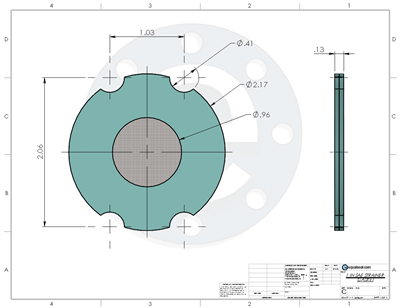 Garlock Blue-Gard 3000 - SAE 1" Flange Strainer Gasket - 100 Mesh -.96" ID - 2.17" OD