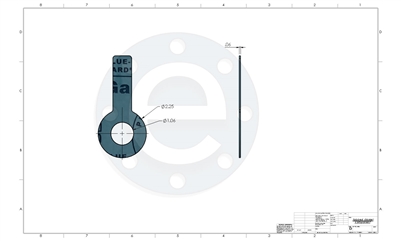 Garlock Blue-Gard 3000 - Tabbed Ring Gasket - 1/16" Thick - 3/4" 150# PSA one side for strainers