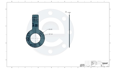 Garlock Blue-Gard 3000 - Tabbed Ring Gasket - 1/16" Thick - 1-1/4" 150# PSA one side for strainers