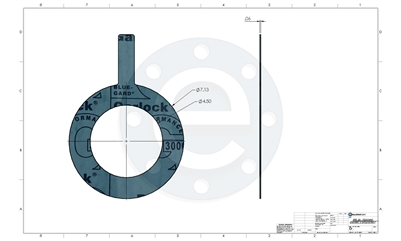 Garlock Blue-Gard 3000 - Tabbed Ring Gasket - 1/16" Thick - 4" - 300 lb. PSA one side for strainers
