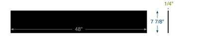 Buna-N-60 Durometer -  1/4" Thick - 7.875" x 48"