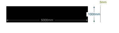 Buna-N-60 Durometer - 3mm Thick - 1000mm x 5000mm