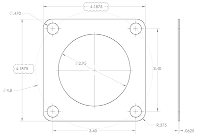 60 Duro Buna-N Custom Custom Gasket - Per Drawing #MA58-67425 Rev B