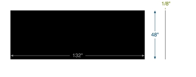 Butyl - 60 Durometer -  1/8" Thick - 48" x 132"