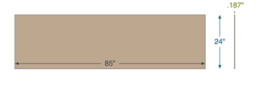 Cork and Nitrile - .187" Thick - 24" x 85"