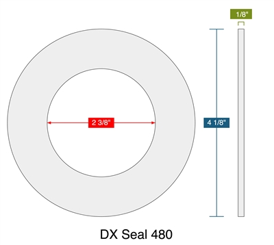 DX Seal 480 -  1/8" Thick - Ring Gasket - 150 Lb. - 2"