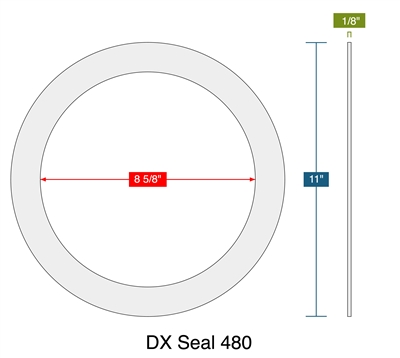 DX Seal 480 -  1/8" Thick - Ring Gasket - 150 Lb. - 8"