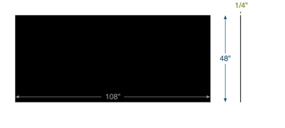 EPDM (Ethylene Propylene) -  1/4" Thick - 48" x 108"