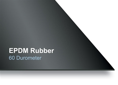 EPDM Rubber - 60 Durometer - 1/16" Thick x 1/2" x 3/4" - With PSA