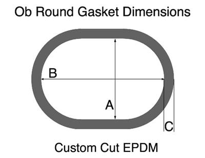 Peroxide Cured EPDM Ob Round 2-1/2" x 3-3/4" x 3/4"