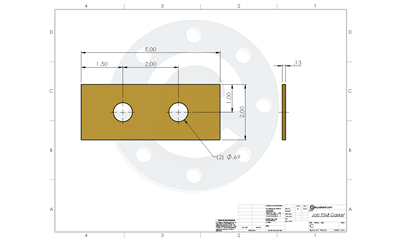 EQ 1832T MicaSeal / Tang Core  1/8" Thick - Custom Plate Gasket