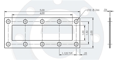 Equalseal EQ510 - Frame Gasket -  1/16" Thick -Per Drawing UFL- 4x1