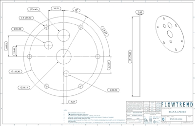 EQ535exp - Gasket Per Dwg E7AP-00K-A0524 - 1/16" Thick