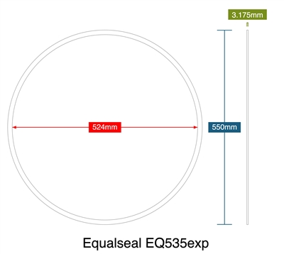 Equalseal EQ535exp - Ring Gasket - 3.18mm Thick - 524mm ID - 550mm OD