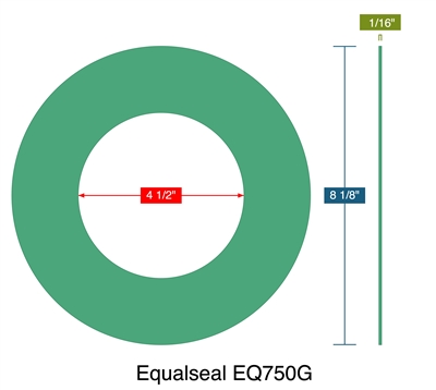 Equalseal EQ750G -  1/16" Thick - Ring Gasket - 1500 Lb. - 4"