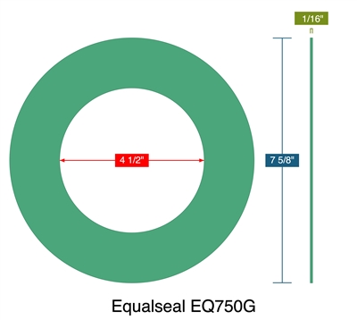 Equalseal EQ750G - Ring Gasket -  1/16" Thick -600 LB - 4"