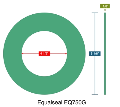 Equalseal EQ750G -  1/8" Thick - Ring Gasket - 1500 Lb. - 4"