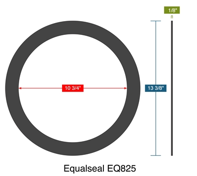 Equalseal EQ825 -  1/8" Thick - Ring Gasket - 150 Lb. - 10"