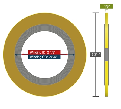 Equalseal Spiral Wound Gasket - N17/N18 Nozzle - 304 Stainless Steel winding - Flexible Graphite Filler - 2.125" X 2.75" -  - 3.75" Outer Diameter