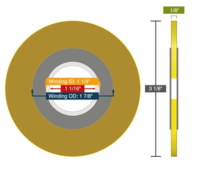 Equalseal Spiral Wound Gasket - 316 Inner - 316 Stainless Steel winding - 316 Outer -  PTFE Filler - 1500 Lb - 1"