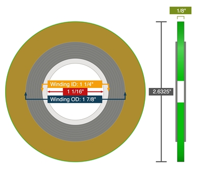 Equalseal Spiral Wound Gasket - 316L Stainless Steel winding - PTFE Filler - 316 Inner -CS Outer - 150 Lb  - 1"