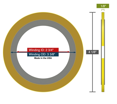 Equalseal EQSWP - 150 Lb. Class - 2" Spiral Wound Gasket - Domestic Made