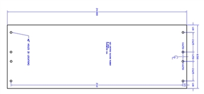 Silicone - White FDA -  3/16" Thick - 8.5" x 24" - Bolt Holes per Drawing