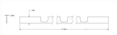 Silicone - White FDA - .062" Thick - .75" x 71.75"