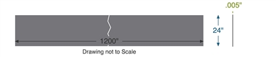 Equalseal EQFG - No Insert - .005" Thick - 24" x 1200"