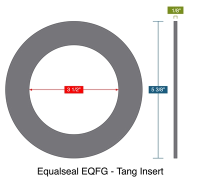 Equalseal EQFG - Tang Insert -  1/8" Thick - Ring Gasket - 150 Lb. - 3"