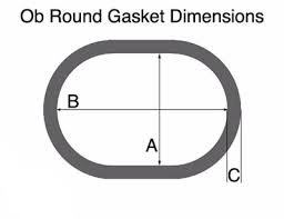 Plain Flexible Graphite - OBROUND Handhole Gasket -1/8" Thick - 3.25" x 4.5" x 1/2"