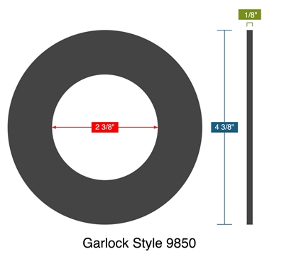 Garlock Style 9850 -  1/8" Thick - Ring Gasket - 300/400/600 Lb. - 2"