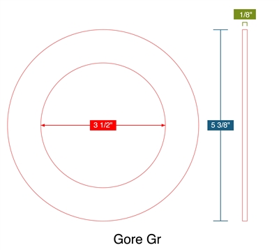 Gore Gr -  1/8" Thick - Ring Gasket - 150 Lb. - 3"