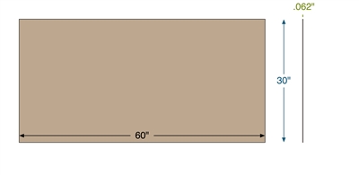 Garlock Gylon 3500 - .062" Thick - 30" x 60"