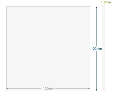 Garlock Gylon 3540 - 1.6mm Thick - 10 cm x 10 cm