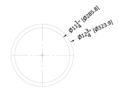 Kammprofile Custom Gasket - 304/FG - 11.25" ID x 12.75" OD x 1/8" thick - Richt