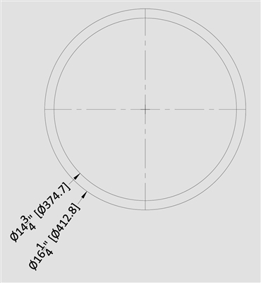 Kammprofile Custom Gasket - 304/FG - 14.75" ID x 16.25" OD x 1/8" thick Right