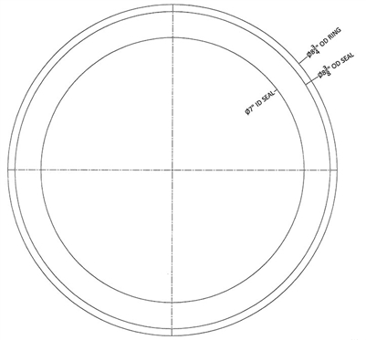 Kammprofile Custom  Gasket - 7" id - 8.375" Seal OD - 8.75" Ring OD