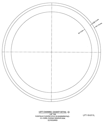 Kammprofile Custom Gasket - 9" ID x 11" OD x 1/8" thick