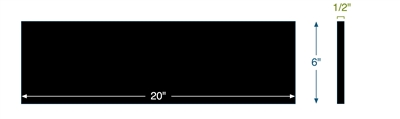 Neoprene AASHTO M251-06  Grade 3 - Custom Bearing Pad - 6" x 20" x 1/2" Thick