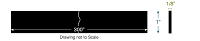 Neoprene 40 Durometer - 1/8" Thick x 1" wide x 25' Long with PSA