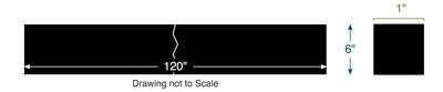 Neoprene 50 Durometer Custom Pad - 1" Thick x 6" Wide x 10' Long