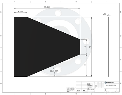 Neoprene - 60 Durometer -  1/8" Thick - 32" x 34.46"