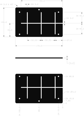 Neoprene 60 Custom Gasket - 3.2mm x 106mm x 170mm